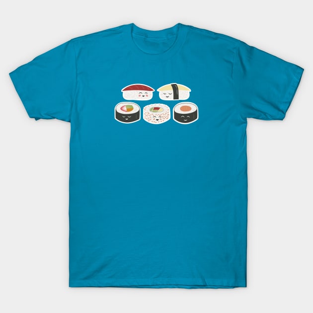 Happy Sushi T-Shirt by sixhours